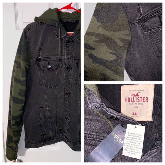 black denim jacket hollister